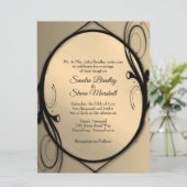 Gold Mirror Wedding Uitnodiging (Staand voorkant)