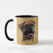 Gold Misted Marigold Black Boxer Hondenliefhebber Mok (Links)