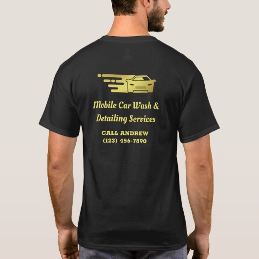 Gold Mobile - automatische uitwasmachine met infor T-shirt (Achterkant)