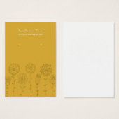 Gold Mod Flowers - Aangepaste Oorsprongskaart Visitekaartje (Voorkant /achterkant)