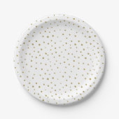 Gold Mod Polka Dots Patroon Papier Bord (Voorkant)