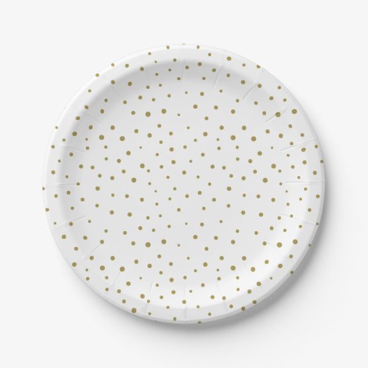 Gold Mod Polka Dots Patroon Papier Bord (Voorkant)