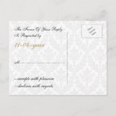 Gold Mod Wedding RSVP kaarten (Achterkant)