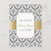 Gold Mod Wedding RSVP kaarten (Voorkant)