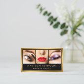 Gold Mode Makeup Artiest Photo Showcase Visitekaartje (Staand voorkant)
