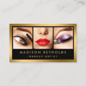Gold Mode Makeup Artiest Photo Showcase Visitekaartje (Voorkant)