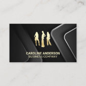 Gold-modellen | Achtergrond grijs zwart Visitekaartje (Voorkant)