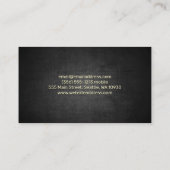 Gold-modellen | Achtergrond zwart textiel Visitekaartje (Achterkant)