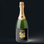 Gold Modern 50th Any Age Birthday Party Favor Sparkling Wijnetiket<br><div class="desc">Gepersonaliseerde Moderne Gouden 50e Enige Leeftijd Verjaardag Coctail Party Mousserende wijn labels</div>