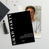 Gold Modern Afstuderen fotosjabloon Folie Uitnodiging