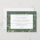 Gold Modern Big Eucalyptus Bold Greenery, niet fot Bedankkaart (Achterkant)