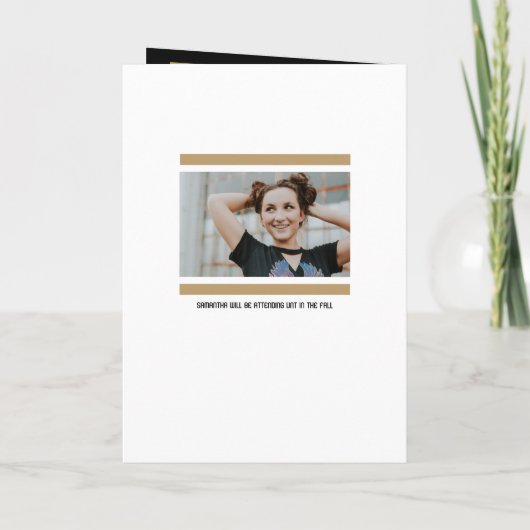 Gold Modern Block 5-Photo Afstuderen (Achterkant)