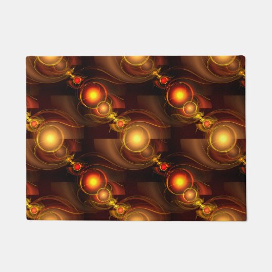 Gold Modern Boho Elegant Abstract Art Pattern #501 Deurmat (Voorkant)