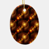 Gold Modern Boho Elegant Abstract Art Pattern #501 Keramisch Ornament (Achterkant)
