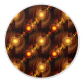 Gold Modern Boho Elegant Abstract Art Pattern #501 Keramische Knop (Voorkant)