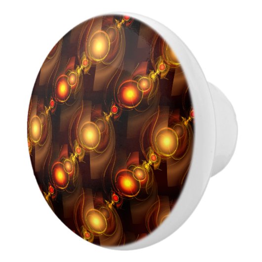 Gold Modern Boho Elegant Abstract Art Pattern #501 Keramische Knop (Rechts)
