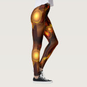 Gold Modern Boho Elegant Abstract Art Pattern #501 Leggings (Rechts)