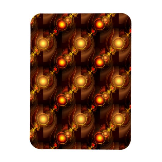Gold Modern Boho Elegant Abstract Art Pattern #501 Magneet (Verticaal)