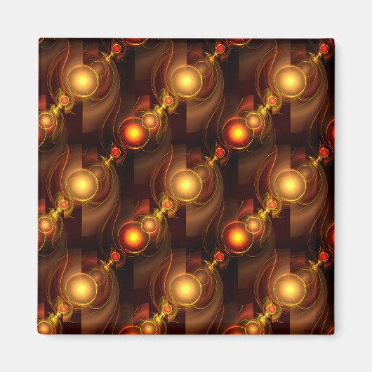 Gold Modern Boho Elegant Abstract Art Pattern #501 Magneet (Voorkant)