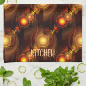 Gold Modern Boho Elegant Abstract Art Pattern #501 Theedoek (Gevouwen)