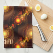 Gold Modern Boho Elegant Abstract Art Pattern #501 Theedoek (Quarter Fold)