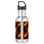 Gold Modern Boho Elegant Abstract Art Pattern #501 Waterfles (Achterkant)