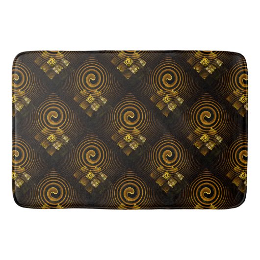 Gold Modern Boho Elegant Abstract Art Pattern #502 Badmat (Voorkant)
