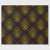 Gold Modern Boho Elegant Abstract Art Pattern #502 Cadeaupapier (Vlak)