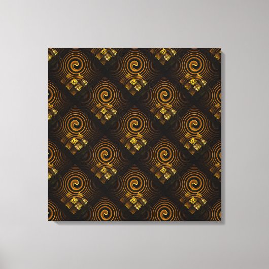 Gold Modern Boho Elegant Abstract Art Pattern #502 Canvas Afdruk (Voorkant)