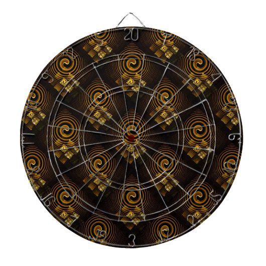 Gold Modern Boho Elegant Abstract Art Pattern #502 Dartbord (Voorkant)