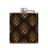 Gold Modern Boho Elegant Abstract Art Pattern #502 Heupfles (Achterkant)