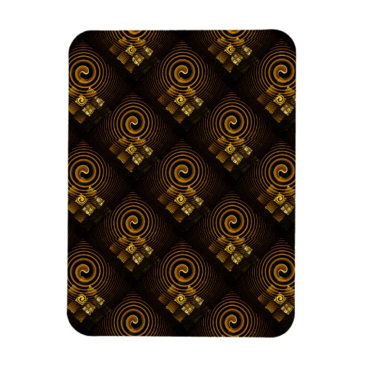 Gold Modern Boho Elegant Abstract Art Pattern #502 Magneet (Verticaal)