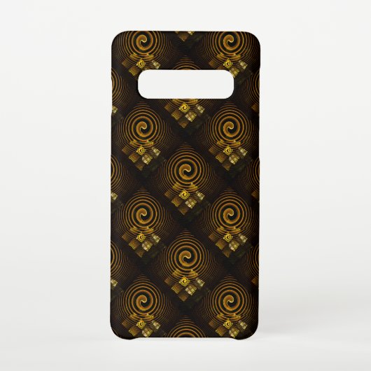Gold Modern Boho Elegant Abstract Art Pattern #502 Samsung Galaxy Hoesje (Achterkant)