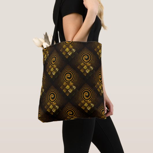 Gold Modern Boho Elegant Abstract Art Pattern #502 Tote Bag (Dichtbij)