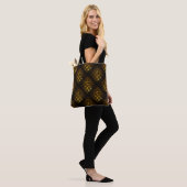 Gold Modern Boho Elegant Abstract Art Pattern #502 Tote Bag (Op model)