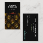 Gold Modern Boho Elegant Abstract Art Pattern #502 Visitekaartje (Voorkant / Achterkant)
