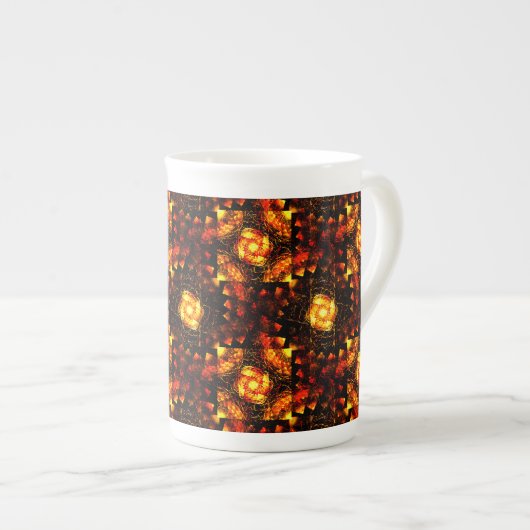 Gold Modern Boho Elegant Abstract Art Pattern #506 Porselein Kop (Voorkant rechts)