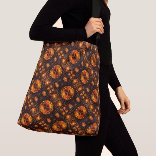 Gold Modern Boho Elegant Abstract Art Pattern #507 Crossbody Tas (Dichtbij)