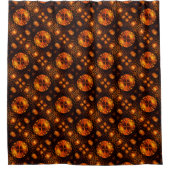 Gold Modern Boho Elegant Abstract Art Pattern #507 Douchegordijn (Voorkant)