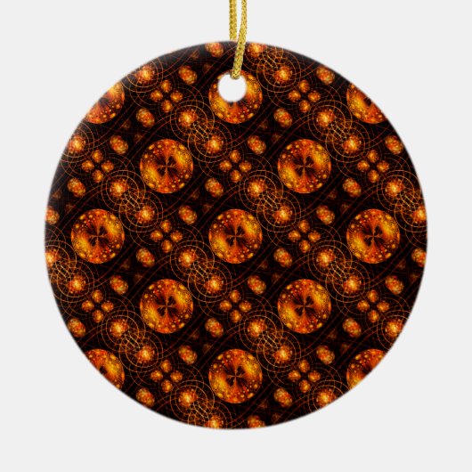 Gold Modern Boho Elegant Abstract Art Pattern #507 Keramisch Ornament (Voorkant)