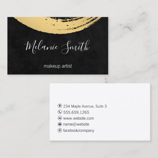 Gold Modern Borhed Visitekaartje (Voorkant / Achterkant)