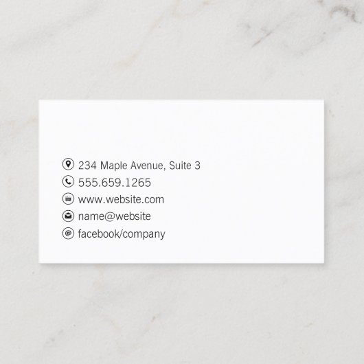 Gold Modern Borhed Visitekaartje (Achterkant)