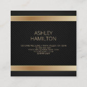Gold Modern Boutique Designer Vierkante Visitekaartje (Achterkant)