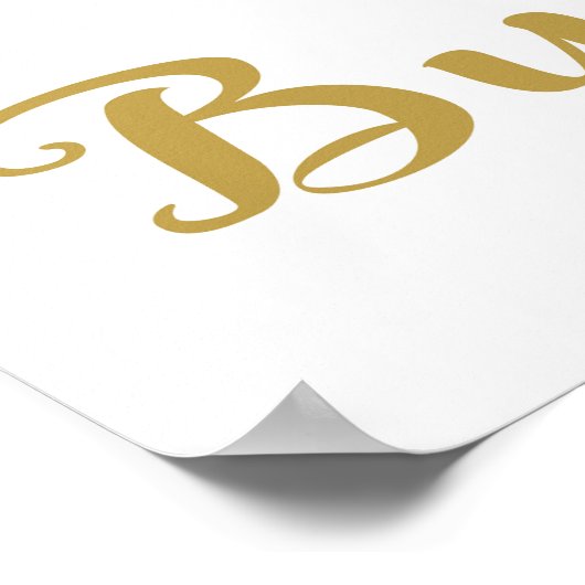 Gold Modern Calligraphy Snoep Buffet print (Hoek)