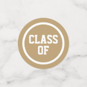 Gold Modern Circles Foto Afstuderen Confetti (Kleine voorkant)