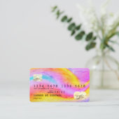 Gold Modern Credit Kaart Style Toevoegen aan Logo Visitekaartje (Staand voorkant)