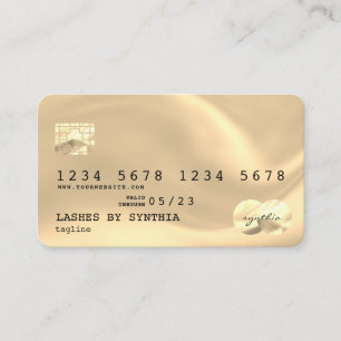 Gold Modern Credit Kaart Style Toevoegen aan Logo Visitekaartje