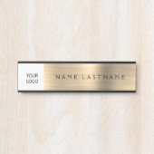 Gold Modern Custom Logo Executive Professional Deurbordje (Voorkant)