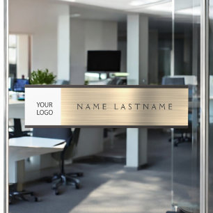 Gold Modern Custom Logo Executive Professional Deurbordje