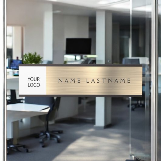 Gold Modern Custom Logo Executive Professional Deurbordje